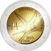 Estonia 2 Euro (Swallow Hirundo rustica) HIRUNDO RUSTICA EESTI 2023 coin obverse Estonia 2 Euro (Swallow Hirundo rustica) HIRUNDO RUSTICA EESTI 2023 coin obverse