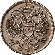 Austria 2 Pfennig (Karl VI) C.VI coin obverse