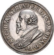 Austria 2 Thaler Ferdinand II ND (1601-1604)  FERDINANDVS D G ARCHD AVSTRIÆ coin obverse Austria 2 Thaler Ferdinand II ND (1601-1604)  FERDINANDVS D G ARCHD AVSTRIÆ coin obverse