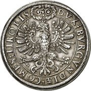 Austria 2 Thaler (Ferdinand II - Hall) DVX BVRGVNDI COMES TIROLI (313) DVX BVRGVNDIÆ COMES TIROLIS (317) coin reverse Austria 2 Thaler (Ferdinand II - Hall) DVX BVRGVNDI COMES TIROLI (313) DVX BVRGVNDIÆ COMES TIROLIS (317) coin reverse