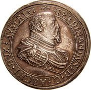 Austria 2 Thaler (Ferdinand II of Tyrol - Hall) FERDINANDVS D G ARCHIDVX AVSTRIÆ coin obverse Austria 2 Thaler (Ferdinand II of Tyrol - Hall) FERDINANDVS D G ARCHIDVX AVSTRIÆ coin obverse