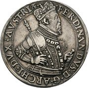 Austria 2 Thaler Ferdinand II of Tyrol posthumous - Hall ND (1601-1604)  FERDINANDVS D G ARCHI DVX AVSTRIÆ coin obverse
