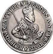 Austria 2 Thaler Maximilian III ND (1601-1604)  FERDINANDVS D G ARCHIDVX AVSTRIA coin obverse Austria 2 Thaler Maximilian III ND (1601-1604)  FERDINANDVS D G ARCHIDVX AVSTRIA coin obverse