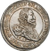 Austria 2 Thaler (Maximilian III Ensisheim) KM# 280 MAXIMILIANVS D G ARCH AVST DVX BVR STYR CARIN coin obverse Austria 2 Thaler (Maximilian III Ensisheim) KM# 280 MAXIMILIANVS D G ARCH AVST DVX BVR STYR CARIN coin obverse