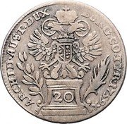 Austria 20 Kreuzer Maria Theresia Vienna 1759  ARCHID AVST DUX BURG CO TYR 1759 coin reverse Austria 20 Kreuzer Maria Theresia Vienna 1759  ARCHID AVST DUX BURG CO TYR 1759 coin reverse