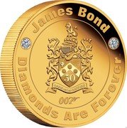 Tuvalu 200 Dollars James Bond Anniversary Diamonds Are Forever 2021 JAMES BOND DIAMONDS ARE FOREVER coin reverse Tuvalu 200 Dollars James Bond Anniversary Diamonds Are Forever 2021 JAMES BOND DIAMONDS ARE FOREVER coin reverse