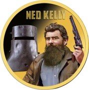 Tuvalu 25 Dollars Ned Kelly Helmet 2010 P Proof KM# 132 NED KELLY coin reverse Tuvalu 25 Dollars Ned Kelly Helmet 2010 P Proof KM# 132 NED KELLY coin reverse