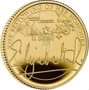UK 25 Pounds The Queen's Reign Honours and Investitures 2022 THE BESTOWING OF HER HONOURE coin reverse UK 25 Pounds The Queen's Reign Honours and Investitures 2022 THE BESTOWING OF HER HONOURE coin reverse