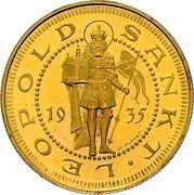 Austria 25 Schilling (Leopold) KM# Pn111 LEOPOLD SANKT∙ 1935 coin obverse