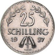 Austria 25 Schilling (Schilling) 25 SCHILLING 19 27 coin obverse