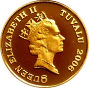 Tuvalu 3 Dollars Running Horse 2006 Proof KM# 217 QUEEN ELIZABETH II TUVALU 2006 RDM coin obverse Tuvalu 3 Dollars Running Horse 2006 Proof KM# 217 QUEEN ELIZABETH II TUVALU 2006 RDM coin obverse