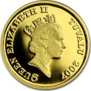 Tuvalu 3 Dollars An Australian Owl 2007 Proof KM# 158 QUEEN ELIZABETH II TUVALU 2007 coin obverse Tuvalu 3 Dollars An Australian Owl 2007 Proof KM# 158 QUEEN ELIZABETH II TUVALU 2007 coin obverse