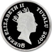 Tuvalu 3 Dollars (Elizabeth II Horse) QUEEN ELIZABETH II TUVALU 2007 coin obverse Tuvalu 3 Dollars (Elizabeth II Horse) QUEEN ELIZABETH II TUVALU 2007 coin obverse