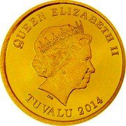 Tuvalu 3 Dollars (Galloping Horse) QUEEN ELIZABETH II IRB TUVALU 2014 coin obverse Tuvalu 3 Dollars (Galloping Horse) QUEEN ELIZABETH II IRB TUVALU 2014 coin obverse
