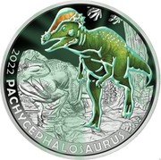 Austria 3 Euro (Glowing in the Dark Pachycephalosaurus) 2022 PACHYCEPHALOSAURUS coin reverse Austria 3 Euro (Glowing in the Dark Pachycephalosaurus) 2022 PACHYCEPHALOSAURUS coin reverse