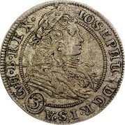 Austria 3 Kreuzer Holy Roman Empire IOSEPHUS DG R I S A GHB REX 3 coin obverse Austria 3 Kreuzer Holy Roman Empire IOSEPHUS DG R I S A GHB REX 3 coin obverse