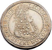 Austria 3 Thaler (Leopold I Hall) LEOPOLDVS D G ROM IMP SE A G H B REX coin obverse