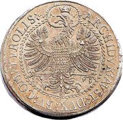 Austria 3 Thaler (Leopold I Hall) ARCHIDVX AVST DVX BV COM TYROLIS coin reverse