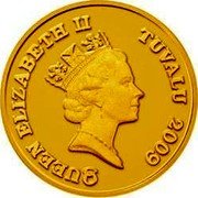 Tuvalu 30 Dollars Prosperity Year of the Ox 2009 KM# 157 QUEEN ELIZABETH II TUVALU 2009 RDM coin obverse Tuvalu 30 Dollars Prosperity Year of the Ox 2009 KM# 157 QUEEN ELIZABETH II TUVALU 2009 RDM coin obverse