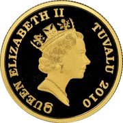 Tuvalu 30 Dollars Horse Running Right 2010 Proof KM# 164 QUEEN ELIZABETH II TUVALU 2008 RDM coin obverse Tuvalu 30 Dollars Horse Running Right 2010 Proof KM# 164 QUEEN ELIZABETH II TUVALU 2008 RDM coin obverse
