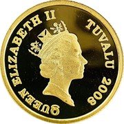 Tuvalu 30 Dollars The Lucky Waving Cat 2008 KM# 154 QUEEN ELIZABETH II TUVALU 2008 coin obverse Tuvalu 30 Dollars The Lucky Waving Cat 2008 KM# 154 QUEEN ELIZABETH II TUVALU 2008 coin obverse