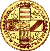 Netherlands 30 Stuivers Pattern 1682  KM# Pn15 CONCORDIA FRISIÆ LIBERTAS OG WG SW ST coin reverse