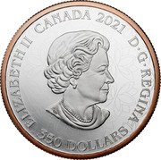 Canada 350 Dollars Grandeur 2021 ELIZABETH II CANADA 2021 D∙G∙REGINA 350 DOLLARS coin obverse