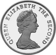 Tuvalu 5 Dollars Outrigger canoe 1976 Proof KM# 8 QUEEN ELIZABETH THE SECOND coin obverse Tuvalu 5 Dollars Outrigger canoe 1976 Proof KM# 8 QUEEN ELIZABETH THE SECOND coin obverse