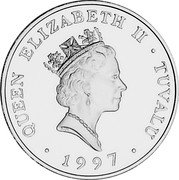 Tuvalu Five Dollars Victorian Age Brunel 1997 Proof KM# 38 QUEEN ELIZABETH II 1997 TUVALU coin obverse Tuvalu Five Dollars Victorian Age Brunel 1997 Proof KM# 38 QUEEN ELIZABETH II 1997 TUVALU coin obverse