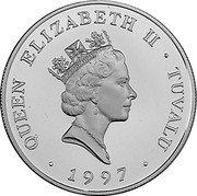 Tuvalu Five Dollars The Honorary Degree of Doctor of Music 1997 Proof KM# 46 QUEEN ELIZABETH II TUVALU RDM 1997 coin obverse Tuvalu Five Dollars The Honorary Degree of Doctor of Music 1997 Proof KM# 46 QUEEN ELIZABETH II TUVALU RDM 1997 coin obverse