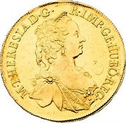 Austria 5 Ducat (Maria Theresia Vienna) M THERESIA D G R IMP GE HU BO REG coin obverse Austria 5 Ducat (Maria Theresia Vienna) M THERESIA D G R IMP GE HU BO REG coin obverse