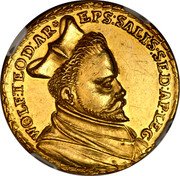 Austria 5 Ducat (Wolf Dietrich von Raitenau) WOLF TEOD AR EPS SALIS SED AP LEG coin obverse Austria 5 Ducat (Wolf Dietrich von Raitenau) WOLF TEOD AR EPS SALIS SED AP LEG coin obverse