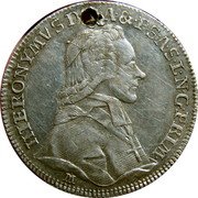 Austria 5 Kreuzer (1200 anniversary of the monastery) HIERONYMVS D G A & P S A S L N G PRIM M coin obverse Austria 5 Kreuzer (1200 anniversary of the monastery) HIERONYMVS D G A & P S A S L N G PRIM M coin obverse
