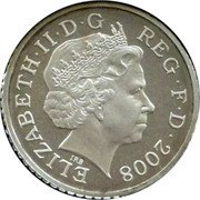 UK Five Pence Royal Shield Piedfort 2008  Proof KM# P79 ELIZABETH II D G REG F D 2008 IRB coin obverse UK Five Pence Royal Shield Piedfort 2008  Proof KM# P79 ELIZABETH II D G REG F D 2008 IRB coin obverse