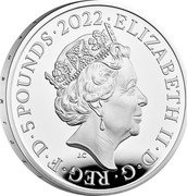 UK 5 Pounds The 40th Birthday of HRH The Duke of Cambridge 2022 Proof ELIZABETH II∙D∙G∙REG∙F∙D∙5 POUNDS∙2022 coin obverse UK 5 Pounds The 40th Birthday of HRH The Duke of Cambridge 2022 Proof ELIZABETH II∙D∙G∙REG∙F∙D∙5 POUNDS∙2022 coin obverse