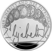 UK 5 Pounds The Queen's Reign Charity and Patronage Silver 2022 Proof HER CHARITY AND HER PATRONAGE ELIZABETH R PJL coin reverse UK 5 Pounds The Queen's Reign Charity and Patronage Silver 2022 Proof HER CHARITY AND HER PATRONAGE ELIZABETH R PJL coin reverse