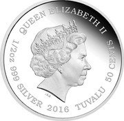 Tuvalu 50 Cents Snow Leopard Cubs 2016 Proof KM# 277 QUEEN ELIZABETH II IRB 1/2 OZ 999 SILVER 2016 TUVALU 50 CENTS coin obverse Tuvalu 50 Cents Snow Leopard Cubs 2016 Proof KM# 277 QUEEN ELIZABETH II IRB 1/2 OZ 999 SILVER 2016 TUVALU 50 CENTS coin obverse