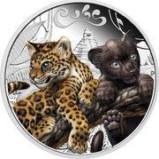 Tuvalu 50 Cents Jaguar Cubs 2016 Proof KM# 274 CUBS P TV coin reverse Tuvalu 50 Cents Jaguar Cubs 2016 Proof KM# 274 CUBS P TV coin reverse