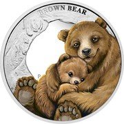 Tuvalu 50 Cents Brown Bear 2014  Proof BROWN BEAR P IJ coin reverse Tuvalu 50 Cents Brown Bear 2014  Proof BROWN BEAR P IJ coin reverse