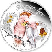 Tuvalu 50 Cents Parrots Forever Love 2014 P Proof FOREVER LOVE 1/2 OZ 999 SILVER P IJ coin reverse Tuvalu 50 Cents Parrots Forever Love 2014 P Proof FOREVER LOVE 1/2 OZ 999 SILVER P IJ coin reverse