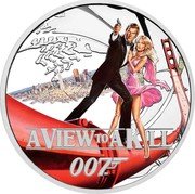 Tuvalu 50 Cents James Bond A View To Kill 2022 A VIEW TO KILL 007 TM coin reverse Tuvalu 50 Cents James Bond A View To Kill 2022 A VIEW TO KILL 007 TM coin reverse
