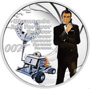 Tuvalu 50 Cents (James Bond Diamonds are Forever) DIAMONDS ARE FOREVER FOREVER FOREVER 007 TM coin reverse Tuvalu 50 Cents (James Bond Diamonds are Forever) DIAMONDS ARE FOREVER FOREVER FOREVER 007 TM coin reverse