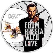 Tuvalu 50 Cents (James Bond From Russia With Love) FROM RUSSIA WITH LOVE 007 TM coin reverse Tuvalu 50 Cents (James Bond From Russia With Love) FROM RUSSIA WITH LOVE 007 TM coin reverse