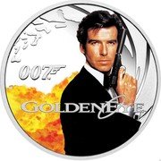 Tuvalu 50 Cents James Bond Golden Eye 2022 GOLDEN EYE 007 TM coin reverse Tuvalu 50 Cents James Bond Golden Eye 2022 GOLDEN EYE 007 TM coin reverse