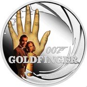 Tuvalu 50 Cents (James Bond Goldfinger) GOLDFINGER 007 TM coin reverse Tuvalu 50 Cents (James Bond Goldfinger) GOLDFINGER 007 TM coin reverse