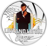 Tuvalu 50 Cents (James Bond Live And Let Die) LIVE AND LET DIE 007 TM coin reverse Tuvalu 50 Cents (James Bond Live And Let Die) LIVE AND LET DIE 007 TM coin reverse