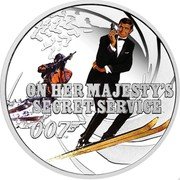 Tuvalu 50 Cents (James Bond On Her Majesty's Secret Service) ON HER MAJESTY'S SECRET SERVICE 007 TM coin reverse Tuvalu 50 Cents (James Bond On Her Majesty's Secret Service) ON HER MAJESTY'S SECRET SERVICE 007 TM coin reverse