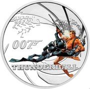 Tuvalu 50 Cents (James Bond Thunderball) THUNDERBALL 007 TM coin reverse Tuvalu 50 Cents (James Bond Thunderball) THUNDERBALL 007 TM coin reverse