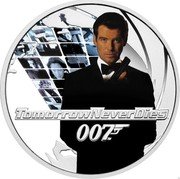 Tuvalu 50 Cents James Bond Tomorrow Never Dies 2022 TOMORROW NEVER DIES 007 TM coin reverse