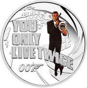 Tuvalu 50 Cents (James Bond You Only Live Twice) YOU ONLY LIVE TWICE 007 TM coin reverse Tuvalu 50 Cents (James Bond You Only Live Twice) YOU ONLY LIVE TWICE 007 TM coin reverse